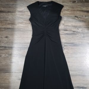Laundry by shelli segal black v neck ruched dress size 0